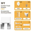 MaKefeile Curtain Tracks Ceiling Wall Mounted Heavy-Duty Curtains Rails Room