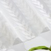 TOPICK Half-Curtains, White, Lace, Transparent Curtains, Bistro Curtains, Kitchen, Warp-Knitted,