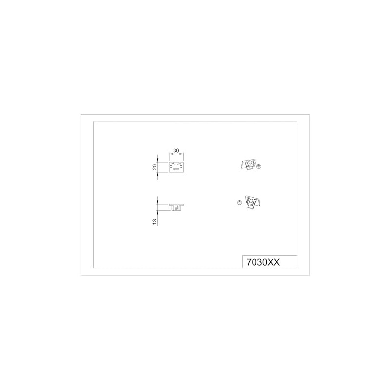 Duoline 703031 Kit of 2 End Caps White