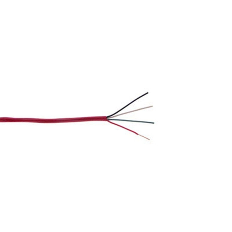 4C/18 AWG SOLID COPPER RED FIRE ALARM WIRE SECURITY CABLE