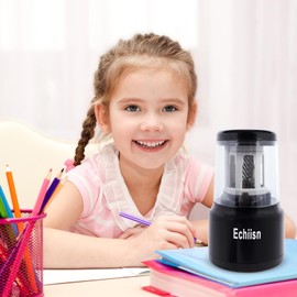 Electric Pencil Sharpener, Office Personal Super Sharp, Powerful Stall-Free Motor, 10yr Warranty, (Black)