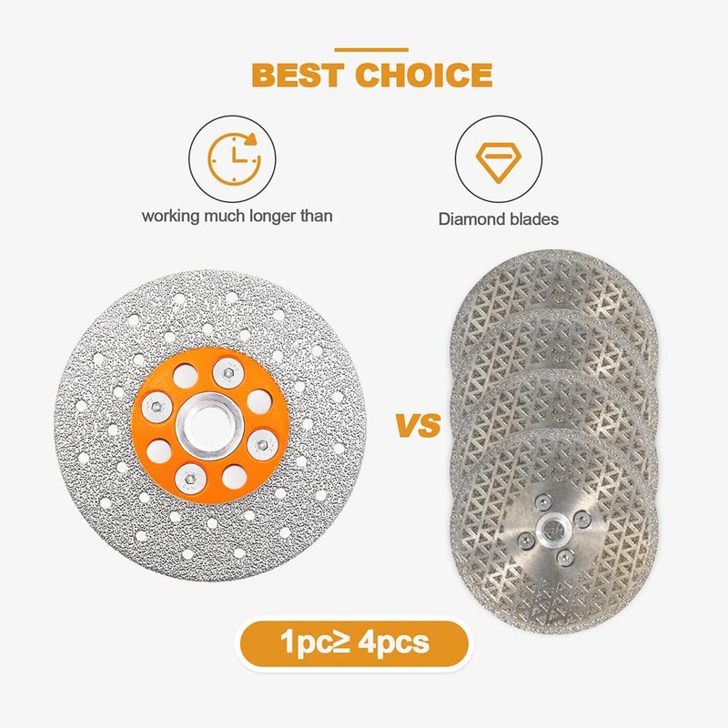 BRSCHNITT Diamond Cutting Disc 100 mm Double-Sided for Cutting and