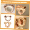 Beavorty 2pcs Cute Cartoon Fluffy Hair Bands for Women Reusable