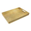 MAONAME Gold Decorative Tray with Handles, Foil Serving Tray for