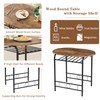 VECELO 3 Piece Round Dining Table & Chairs Set for