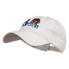 Bison Mascots Embroidered Washed Cap - White OSFM