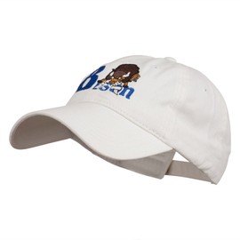 Bison Mascots Embroidered Washed Cap - White OSFM