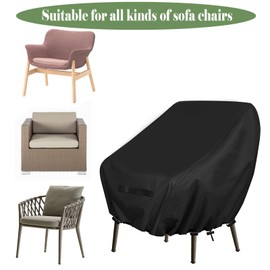 Timisea Waterproof Patio Chair Covers,Patio Seat Covers, Lounge Deep Seat Lounge Chair Dining Chair Cover,Garden Chair Covers,Heavy Duty Outdoor Chair Cover for Balcony 35" W x 38" D x 30" H (1 pc)