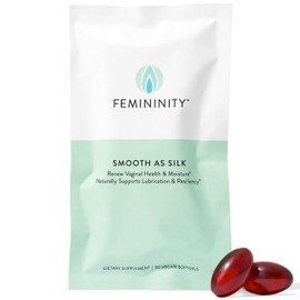 Femininity Femininity Smooth as Silk 30-Day Refill for Vaginal Dryness (60 Softgels) C Sea Buckthorn Oil with 365mg Omega 7 + Omega 3 and Omega 9