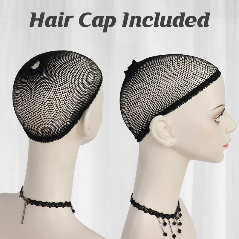 BESTBEL 3 Pcs Short Grey Wig for Women Short Silver