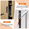 Thatyro 4 Pack Barn Door Handles Black, 6.3" Hole Center