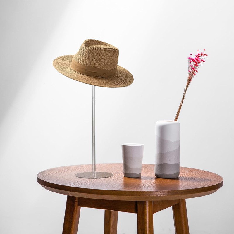 Estleys 8 Pcs Acrylic Hat Stand, 12" to 17" Clear