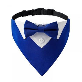 DONGKER Dog Tuxedo Collar, Adjustable Dogs Formal Tuxedo with Bow Tie and Neck Tie for Small Medium Large Dog