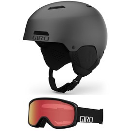 Giro Ledge Snow Helmet Goggle Combo - (Combo) Matte Graphite - Black Wordmark - Size Large