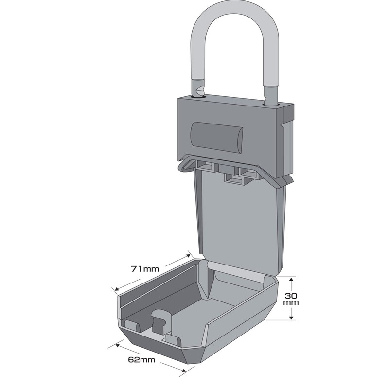 WAKI Cell Type Security Box Lock Spare Key Box Large