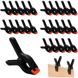BRAVECOW 20 x spring clamps, clamping clamps with large span, clips, glue clamps with high clamping force for DIY, photo background, crafts, studios