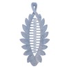 Chambray Scalloped Leaf Banana Clip