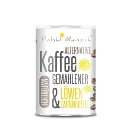 Löwenzahn-Kaffeealternative mit entkoffeiniertem Kaffee - 60% entkoffeinierter Kaffee, 40% Löwenzahn - gesunde Alternative, stoffwechselunterstützend, vegan, vegetarisch