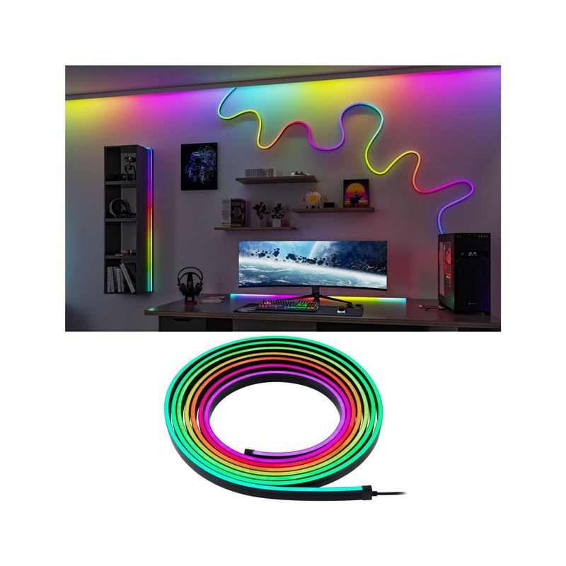 Paulmann EntertainLED Black Neon Tube USB 5 m 12 W