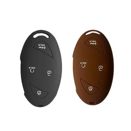 KULCSOK Fob Cover fit for Hyundai Kona Ioniq 6 Sonata Santa Fe Elantra Hybrid Grandeur GN7 2024 2023 Key Cover Case Silicone Key Holder Key Protector 5/7 Buttons (Black+Brown)
