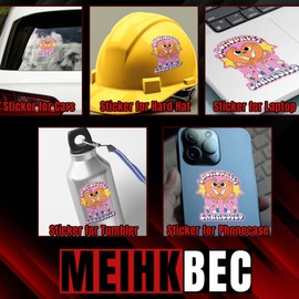 Emotionally Exhausted Sticker Mental Health Heart Love Bookish Waterproof Vinyl Sticker for Water Bottle, Laptop, Hard Hat, Kindle, Cars - Decal Decor Gifts for Kids, Boy, Girl