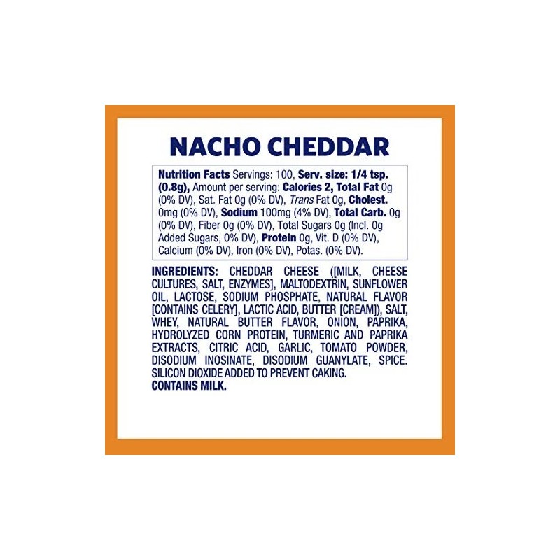 Nacho Cheddar Popcorn Seasoning 6 Jars Pack Low Sodium Gluten