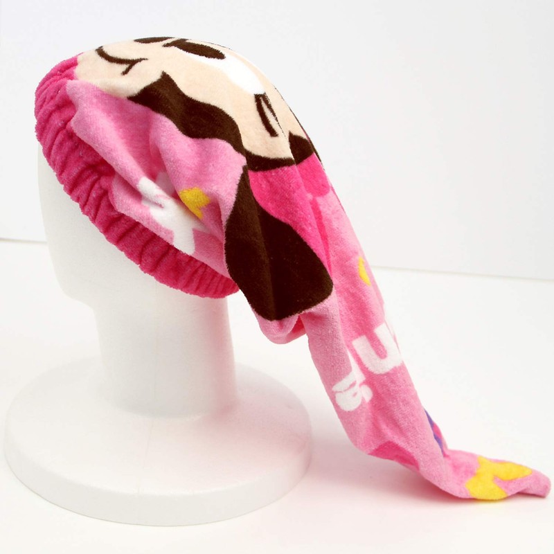 Hayashi ZI460600 Hair-Drying Towel, Pink, Approx. 9.1 x 22.4 inches