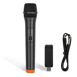 ciciglow Wireless Microphone, Cordless Dynamic UHF Metal Handheld Microphone, 131 Feet Range, Noise Reduction Microphone for Home Karaoke, Meetings, Parties, Weddings