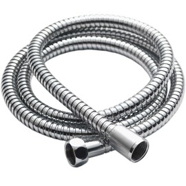 2 UR DOOR 1.2 Metre Flexible Shower Bath Hose - Durable, Leakproof, High Pressure, Anti-Kink Replacement Hose for Bathroom Showers, Silver,