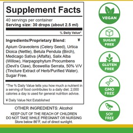 Life Tones Uric Acid Support - Joint Health for Men & Women - Liquid Uric Acid Cleanse for High Absorption - Herbal Cleanse Detox for Joint Comfort - Boost Flexibility - 3.38 fl oz