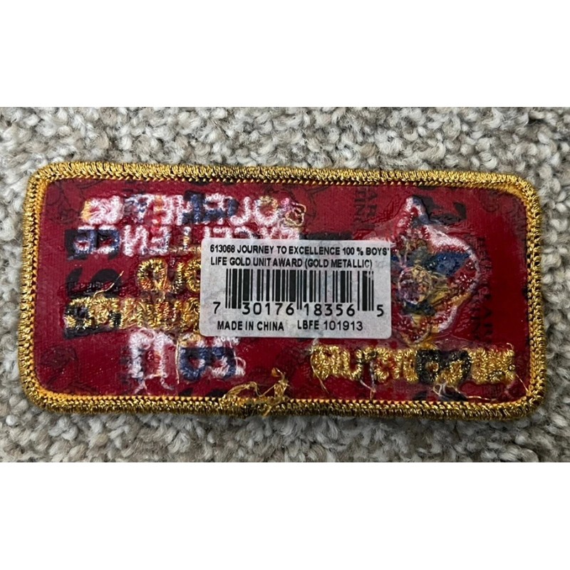 BSA Journey To Excellence Gold Unit 100% Boys LifePatch2011