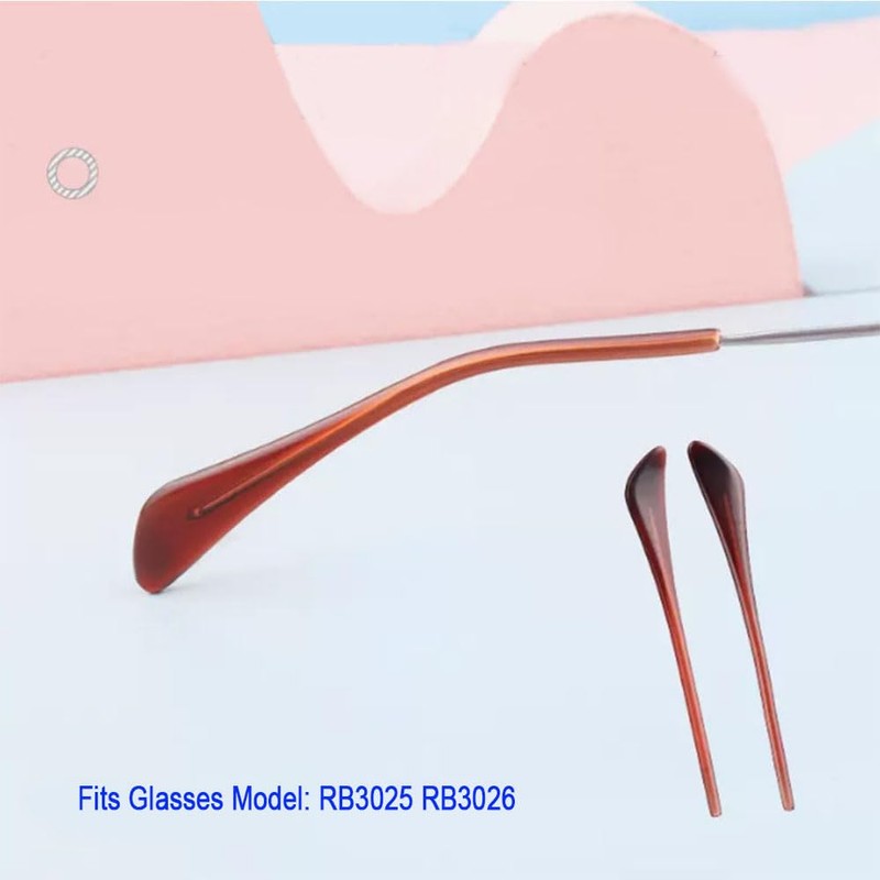 2 Pairs Sunglasses End Tips Eyeglass Ear Sock Pieces Tube