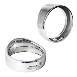 NTHREEAUTO - Luces de paso de motocicleta de 4.5 pulgadas, bisel de visera chapado en cromo, compatible con Harley Touring Road King Softail Street Glide Sportster Electra Glide de 1962 y posteriores