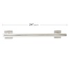 24-inch Coronado Designer Straight Bathroom Shower Grab Bar with Decorative