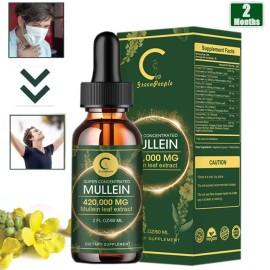 GPGP Greenpeople 60ML Mullein Leaf Extract Lung Cleanse Drops Support Lung Health Natural Herbal
