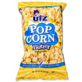 Utz Popcorn Lovers Variety Pack - Butter Popcorn (1, 6.5oz bag) - Cheddar Cheese Popcorn (1, 6.5oz) - White Cheddar Popcorn (1, 6.5oz bag) - Cheesy, Tasty, Delicious - 3 Items Total