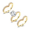18K Yellow Gold Plated 7 * 9mm Oval Cubic Zirconia