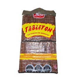 Tableton Fruna, 650 grams of Chilean cookies covered with chocolate, yellow, 12x8x3 inches