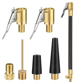 Yqhugbc Car Valve Adapter, Multifunctional Valve Adapter Set, Car Valve Lever Plug, Car Valve Connector, Air Pump Thread Nozzle, Compatible with Bosch EasyPump, Suitable for Car Tyres