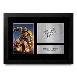 HWC Trading FR A4 Hailee Steinfeld Bumblebee Gifts Printed Signed Autograph Picture for Movie Memorabilia Fans - A4 Framed