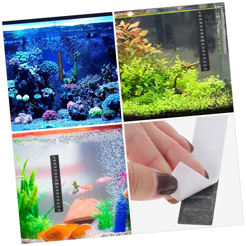 GLEAVI Aquarium Temperature Stickers 6 Pack 10℃ to 40℃ Range