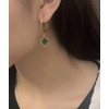 KELITCH Christmas Hoop Earrings Handmade Christmas Tree Earrings, Crystal, No-Gem-Tye