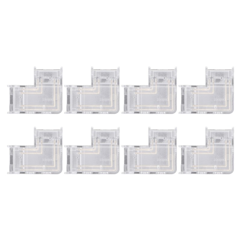 8PCS L Shaped LED Light Strip Connectors 4 Pin 10mm