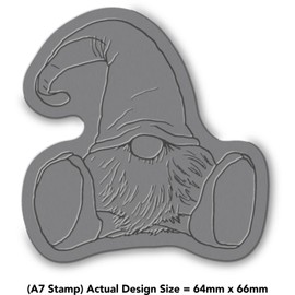 'Sitting Gonk' Rubber Stamp - Unmounted Design for Crafting & Scrapbooking, A7 (RS00041548)