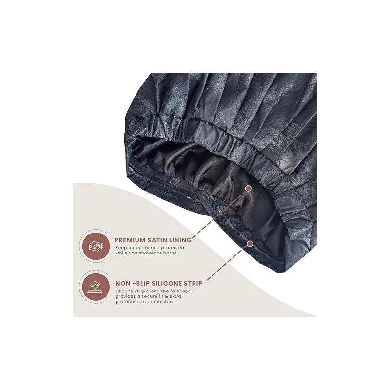 Gorro Ducha Reutilizable Mujer Impermeable Antifugas Antideslizante Flexible Suave Transpirable