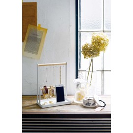 山崎実業 アクセサリースタンド ホワイト 約W20×D10.5×H28.5cm トスカ 2311