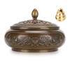 3.5in Vintage Lotus Censer Sandalwood Incense Holder Desktop Ornaments with