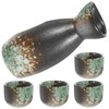 Luxshiny Japanese Ceramic Sake Set: 1 Sake Bottle 4 Sake