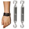 Eidoct 2 Pcs Stainless Steel 304 Turnbuckle Wire Rope Cable
