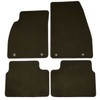 Set of 4 Cocoa Brown Floor Mats Carpeted Front Rear